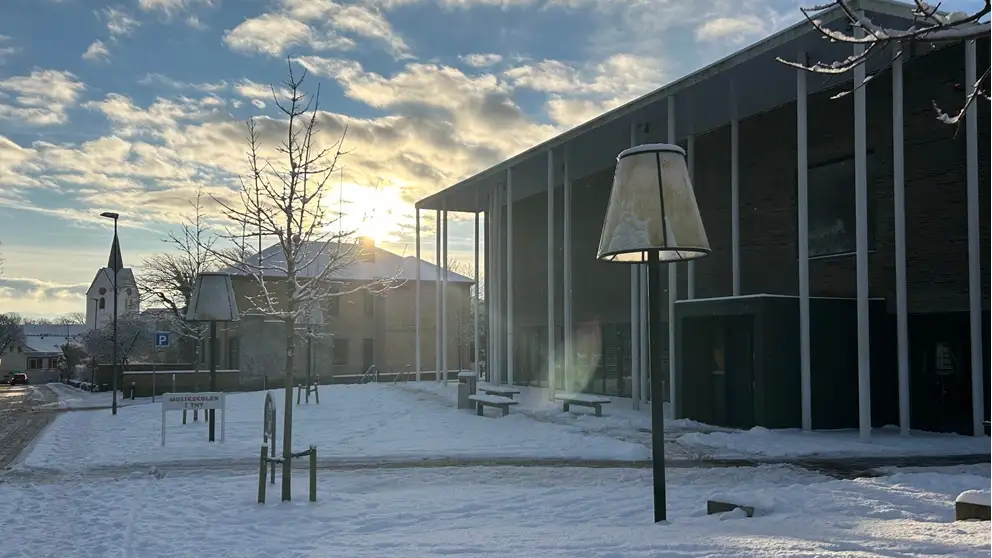 Sne på Musikskolen i Thisted
